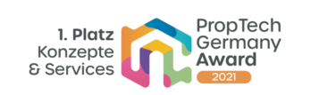 PropTech Germany Award 2021 logo 1.Platz Konzepte & services
