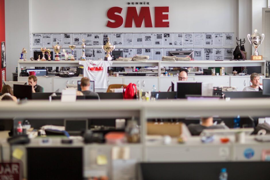 Redaktionsraum der Zeitung SME