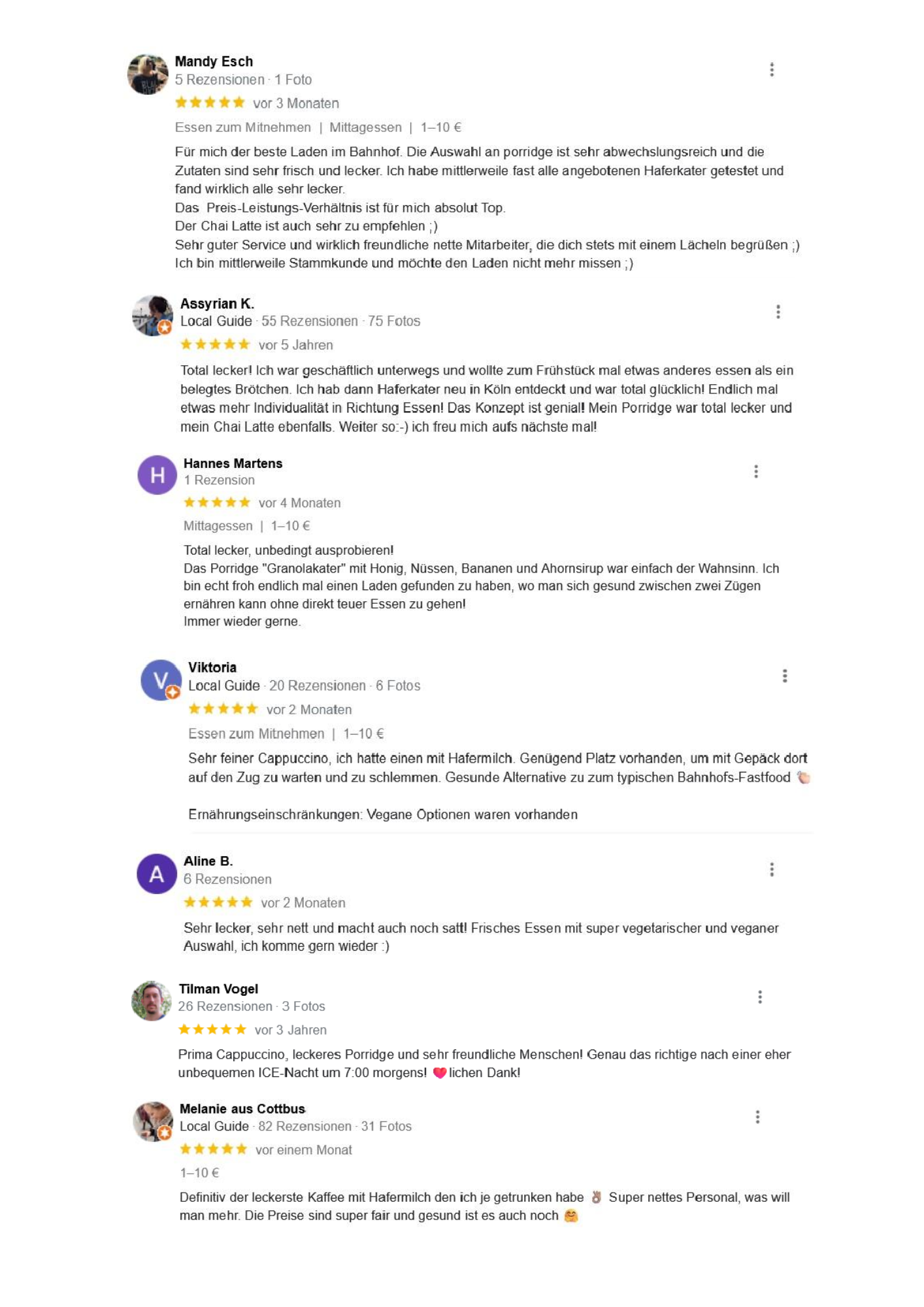 Kundenstimmen/Rezensionen über Haferkater